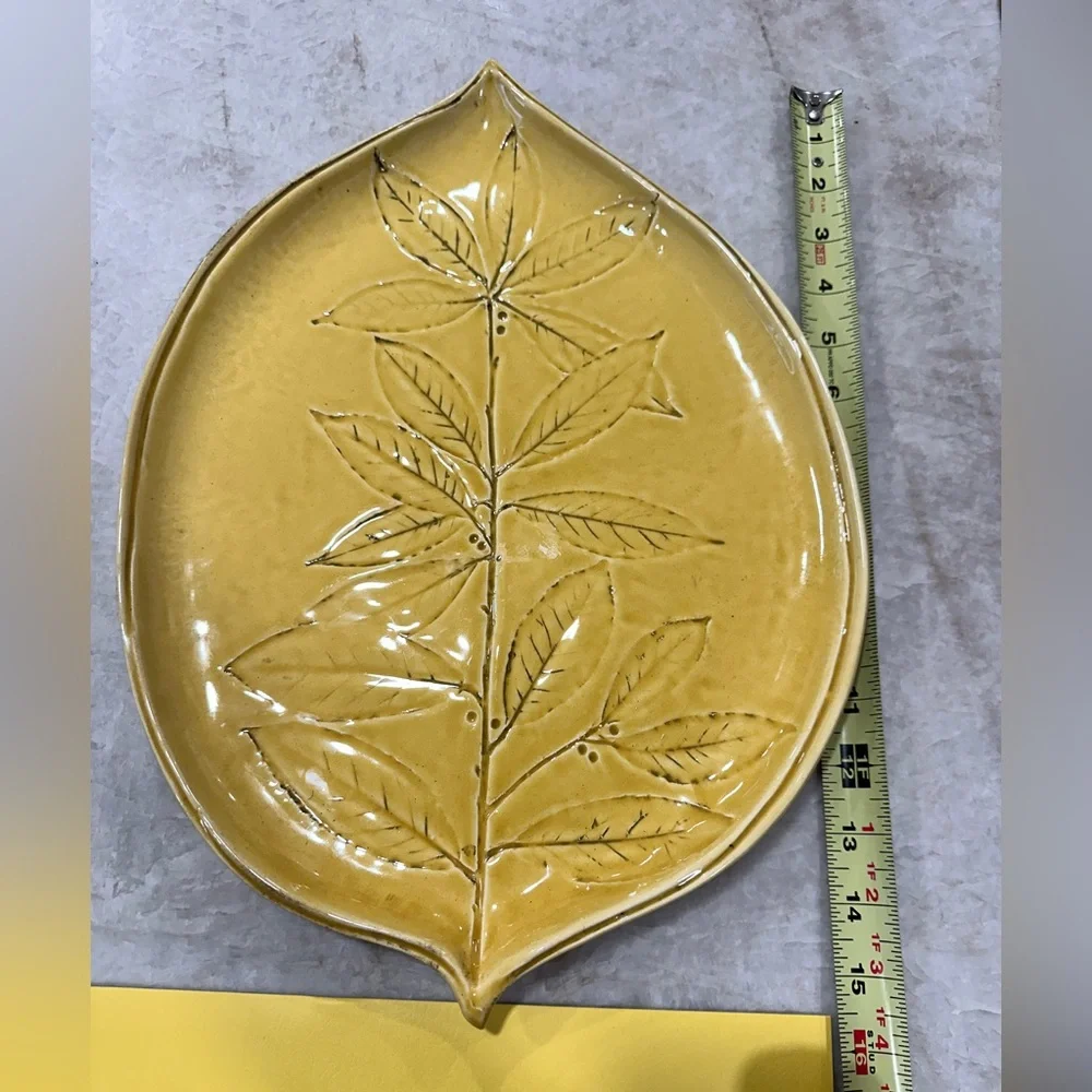 Crate&Barrel Mustard Ceramic Plate
